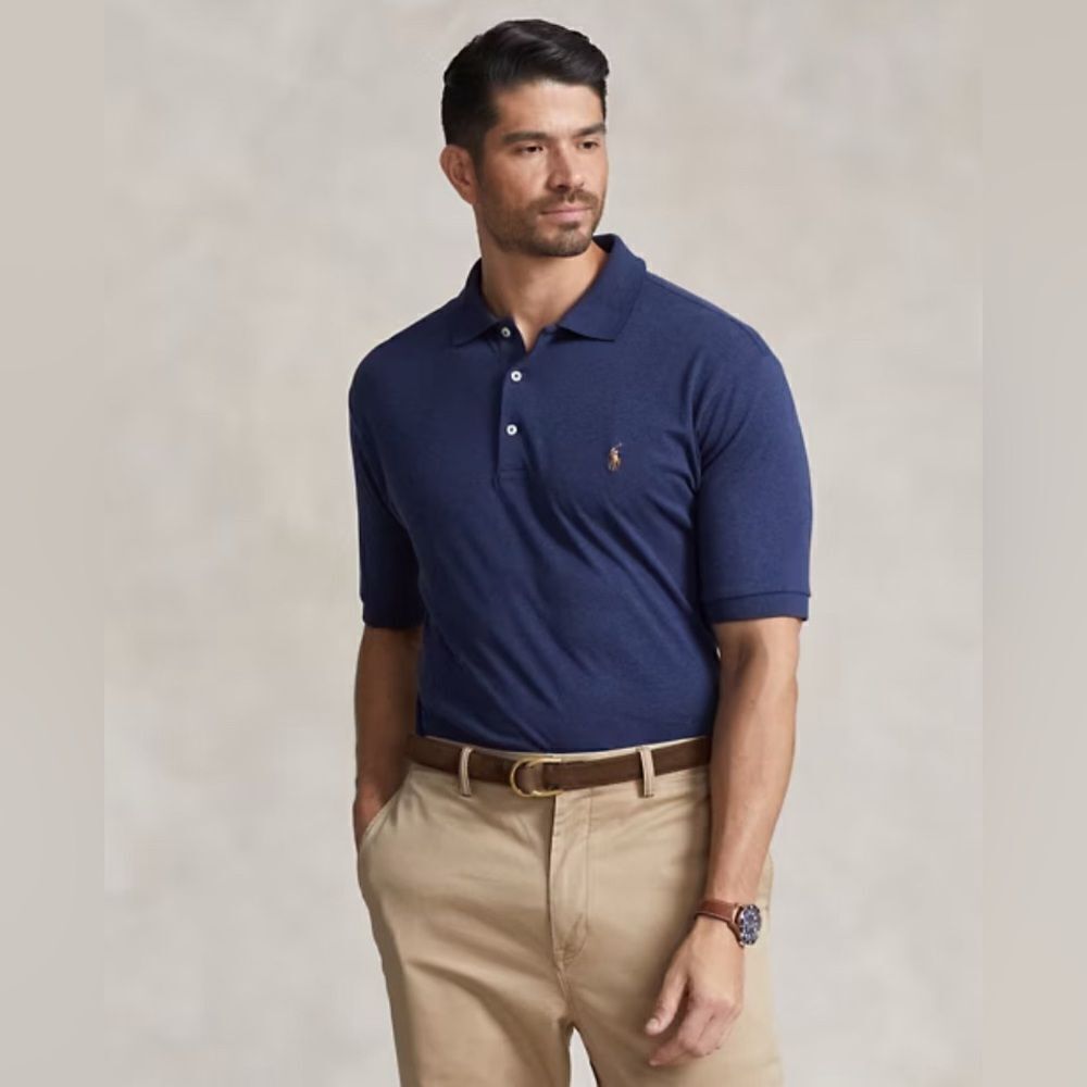 NWOT Polo Ralph Lauren The Iconic Mesh Polo Shirt Size Navy 4XB